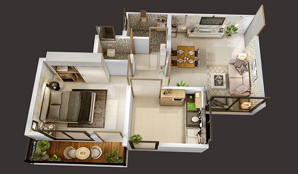 Birla Advaya 1 BHK Floor Plan